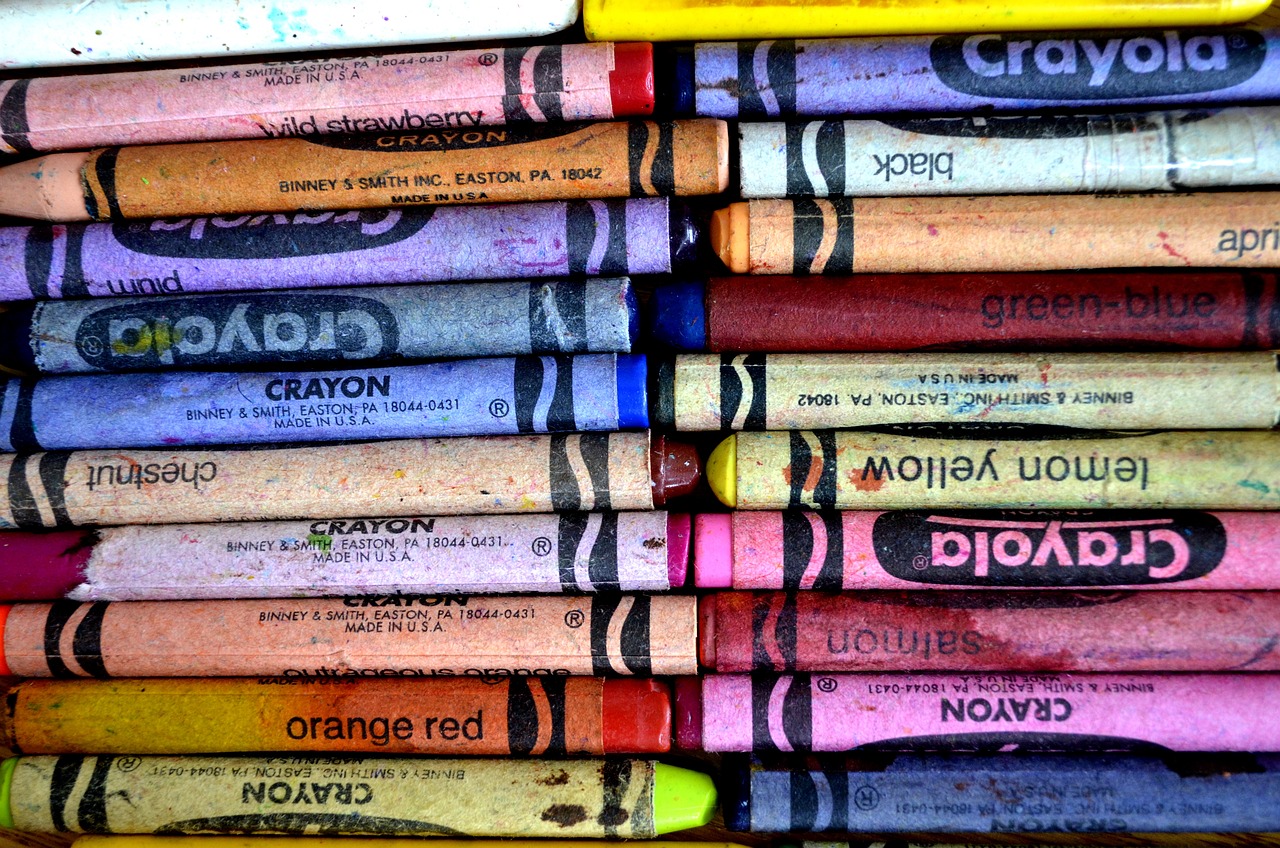 Picture of old crayons