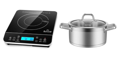 Duxtop Induction Cooktop and saucepan