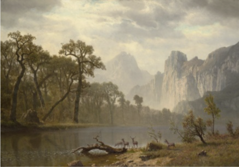 painting: Albert Bierstadt, In the Yosemite Valley