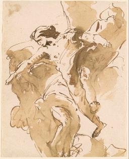 Image: Giovanni Battista Tiepolo, Three Angels in Flight, 1754, pen & brown wash on paper