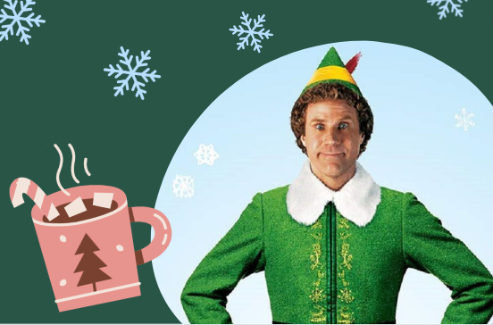 Elf movie cover and hot cocoa