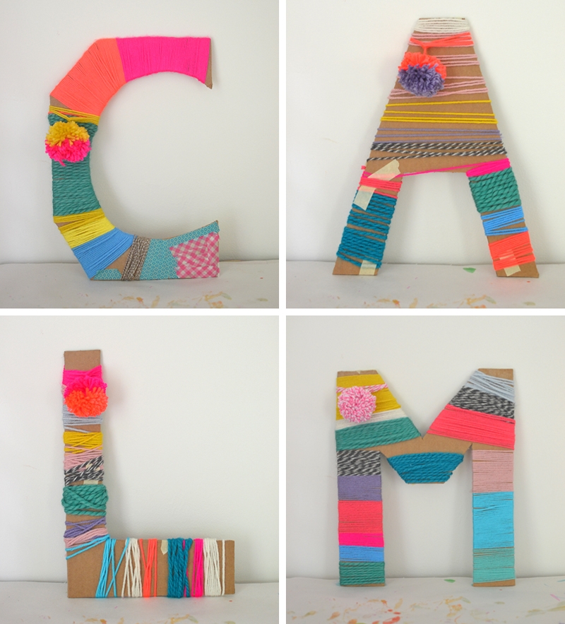 Picture of yarn letter craft