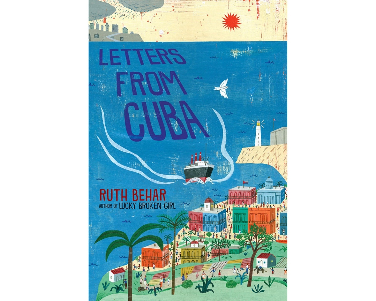 Letters From Cuba book cover--illustration of coastal town