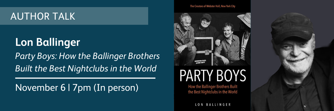 author talk Lon Ballinger november 6